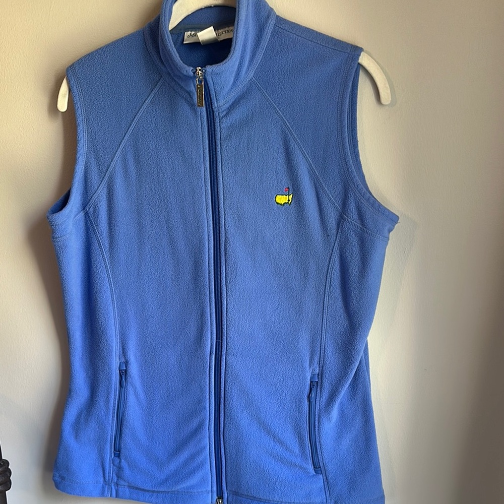 Ladies Masters Blue Sleeveless Fleece Golf Vest. Medium. Augusta National